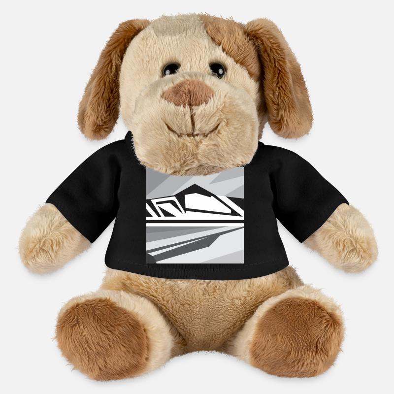 Geometric Mountains - MiniFeet® Dog Helge - black