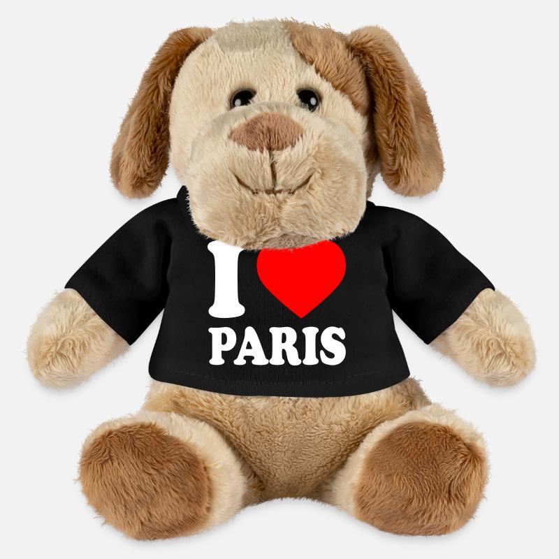 I love paris - MiniFeet® Dog Helge - black