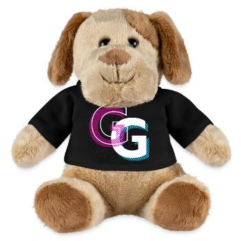 Graffiti G Design Geschenk - MiniFeet® Hund Helge - Schwarz - Vorne