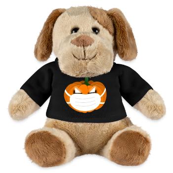 Cadeau de masque de citrouille d’Halloween - Chien en peluche Helge MiniFeet® - noir - Devant