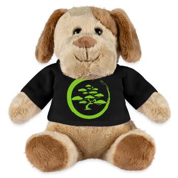 Arbre du Japon vert - Chien en peluche Helge MiniFeet® - noir - Devant