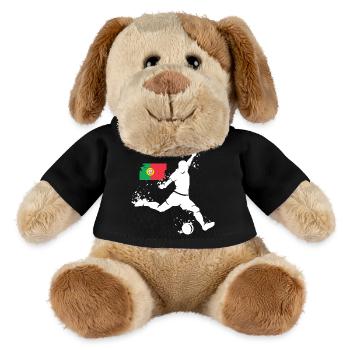 Icône du joueur de football Blast Portugal - Chien en peluche Helge MiniFeet® - noir - Devant