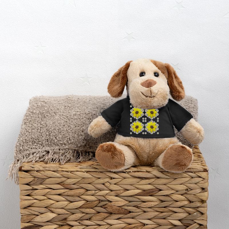 Margeriten gelbe Blüte Gänseblümchen Blumenmuster MiniFeet® Hund Helge