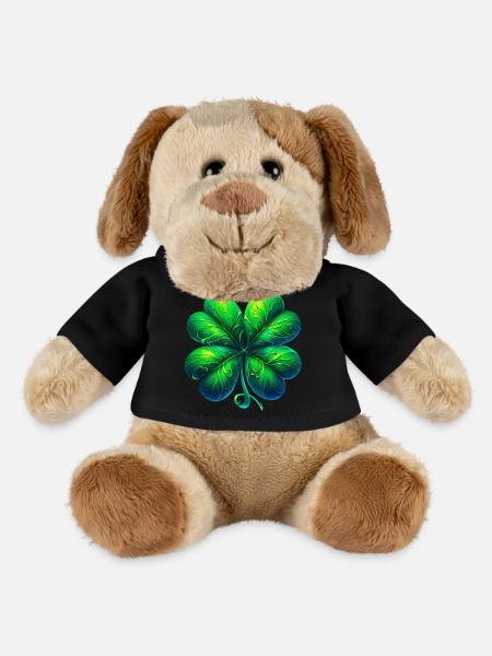 Vierblättriges Kleeblatt - MiniFeet® Hund Helge - Schwarz