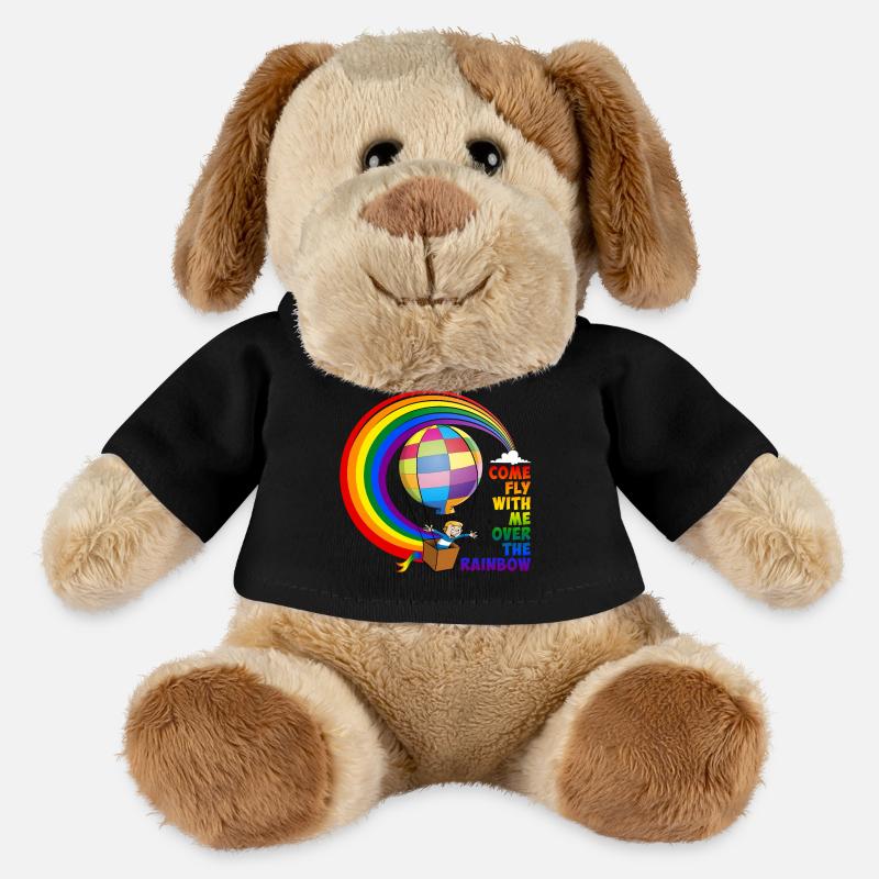 Fly with me over the rainbow. - MiniFeet® Dog Helge - black