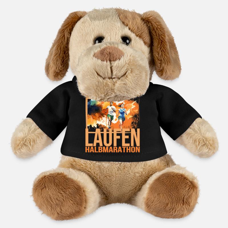 Laufen - Halbmarathon - MiniFeet® Hund Helge - Schwarz