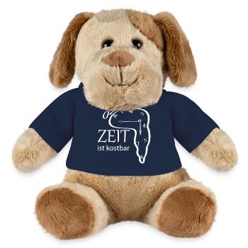 Kreatives Uhren-Design mit Spruch - MiniFeet® Hund Helge - French Navy - Vorne