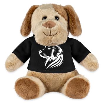 Golden Retriever Kopf Silhouette minimalistisches - MiniFeet® Hund Helge - Schwarz - Vorne