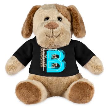 Cooler Buchstabe B - MiniFeet® Hund Helge - Schwarz - Vorne