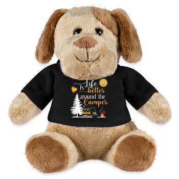 Life is better around the camper - MiniFeet® Dog Helge - black - Front