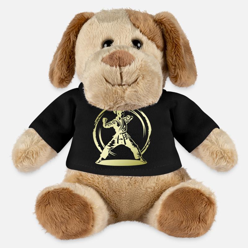 Karate Silhouette Fighter - MiniFeet® Hund Helge - Schwarz