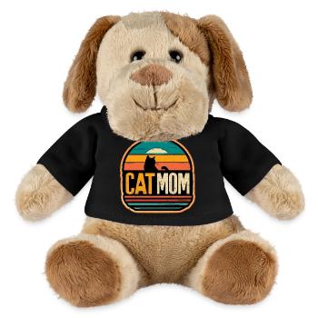 Cat Mom Vintage Sunset Katze Katzen - MiniFeet® Hund Helge - Schwarz - Vorne