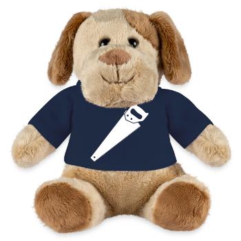Scie à la main Queue de renard Bois propre - Chien en peluche Helge MiniFeet® - bleu marine - Devant