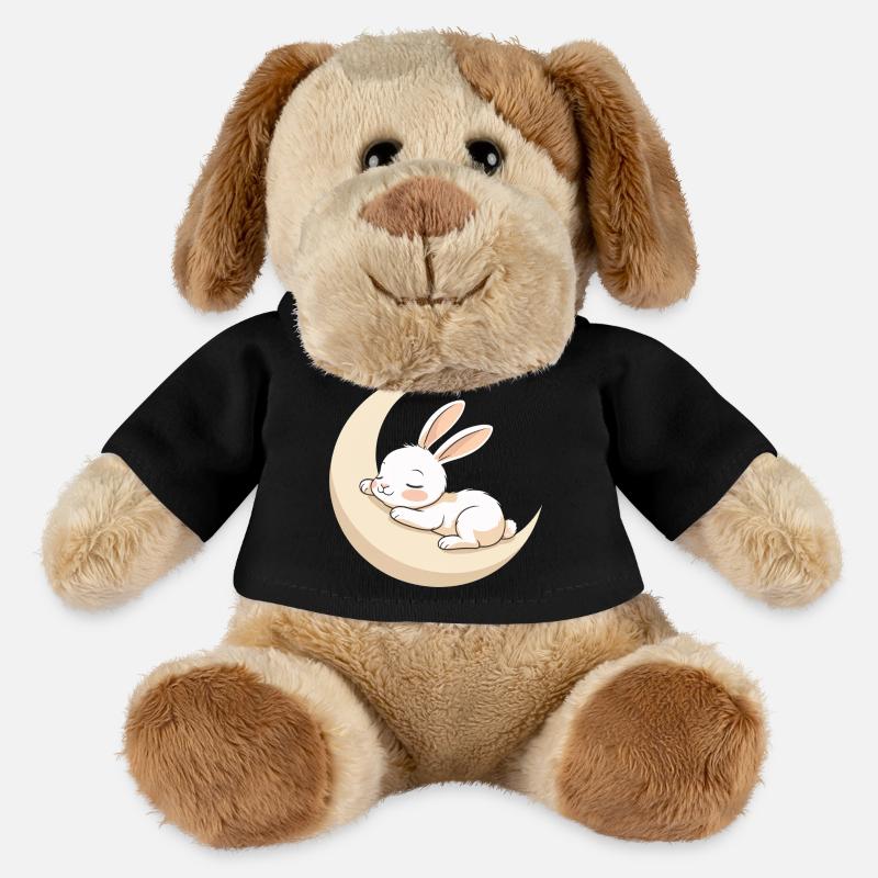 Rêve de lapin lunaire - Chien en peluche Helge MiniFeet® - noir