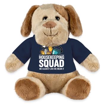 Lustiges Putzen Design - MiniFeet® Hund Helge - French Navy - Vorne