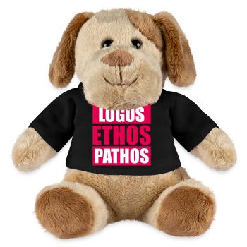 Logos Ethos Pathos Rhetorik Philosophie Student - MiniFeet® Hund Helge - Schwarz - Vorne