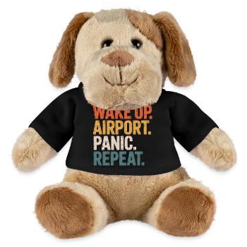 Aufwachen Flughafen Panik Wiederholen Reisen - MiniFeet® Hund Helge - Schwarz - Vorne
