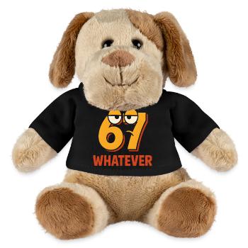 Six Seven Whatever Italian Brainrot Humor Meme  - MiniFeet® Hund Helge - Schwarz - Vorne
