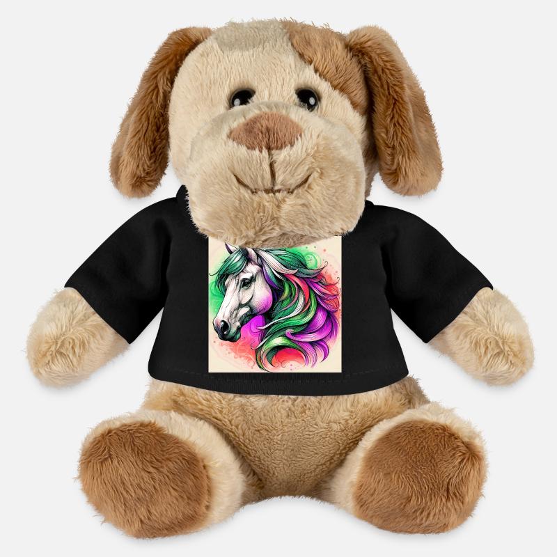 cheval - Chien en peluche Helge MiniFeet® - noir