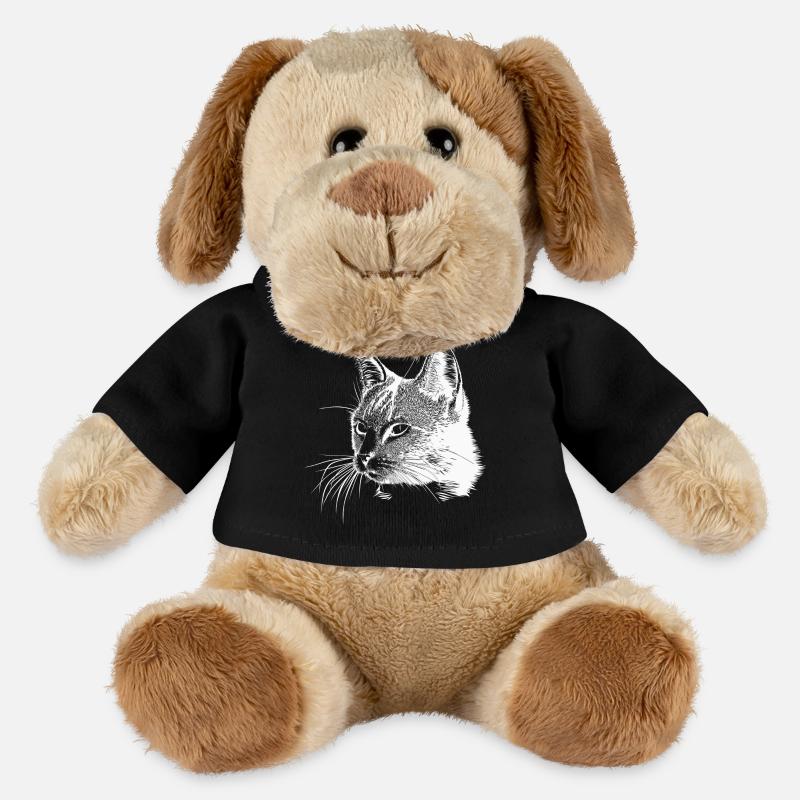 Cat head - White - MiniFeet® Dog Helge - black
