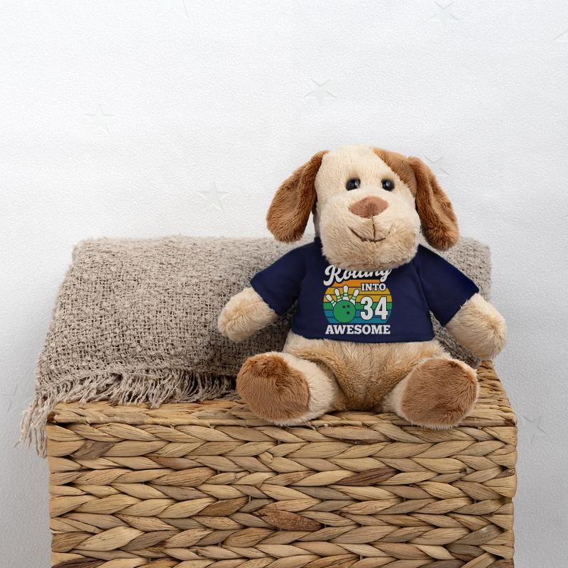 Bowling 34th Birthday Celebration Graphic MiniFeet® Dog Helge