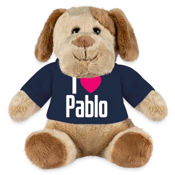I Love Pablo Pink Heart I Love Pablo - MiniFeet® Dog Helge - french navy - Front