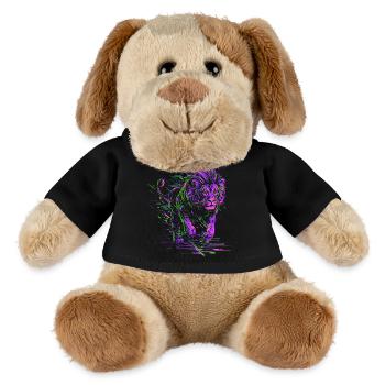 Lion Running Lion Head Colorful Predator Animal Wild - MiniFeet® Dog Helge - black - Front