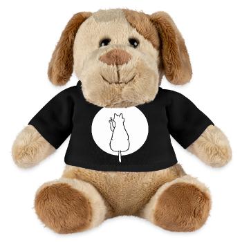Katze Katzen Cat Kätzchen Mieze Mittelfinger - MiniFeet® Hund Helge - Schwarz - Vorne