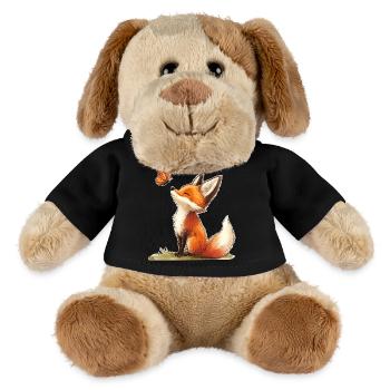 Fuchs mit Schmetterling - MiniFeet® Hund Helge - Schwarz - Vorne