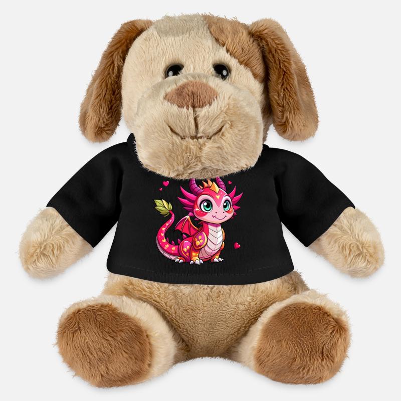 Farbenfroher Drache - MiniFeet® Hund Helge - Schwarz