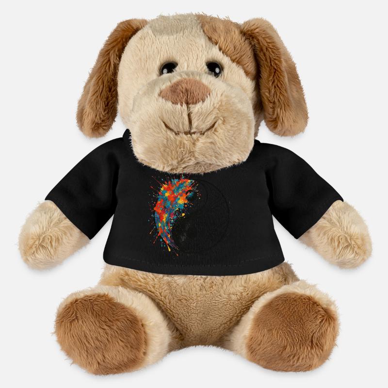 Yin-Yang Splash with Black Background - MiniFeet® Dog Helge - black