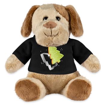Biscuits au sapin de Noël avec glaçage vert - Chien en peluche Helge MiniFeet® - noir - Devant