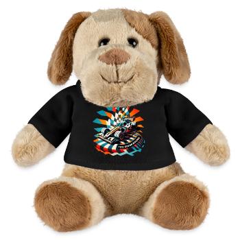 Full Color Racing Car Artwork - MiniFeet® Dog Helge - black - Front