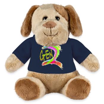 Génération Z - Chien en peluche Helge MiniFeet® - bleu marine - Devant