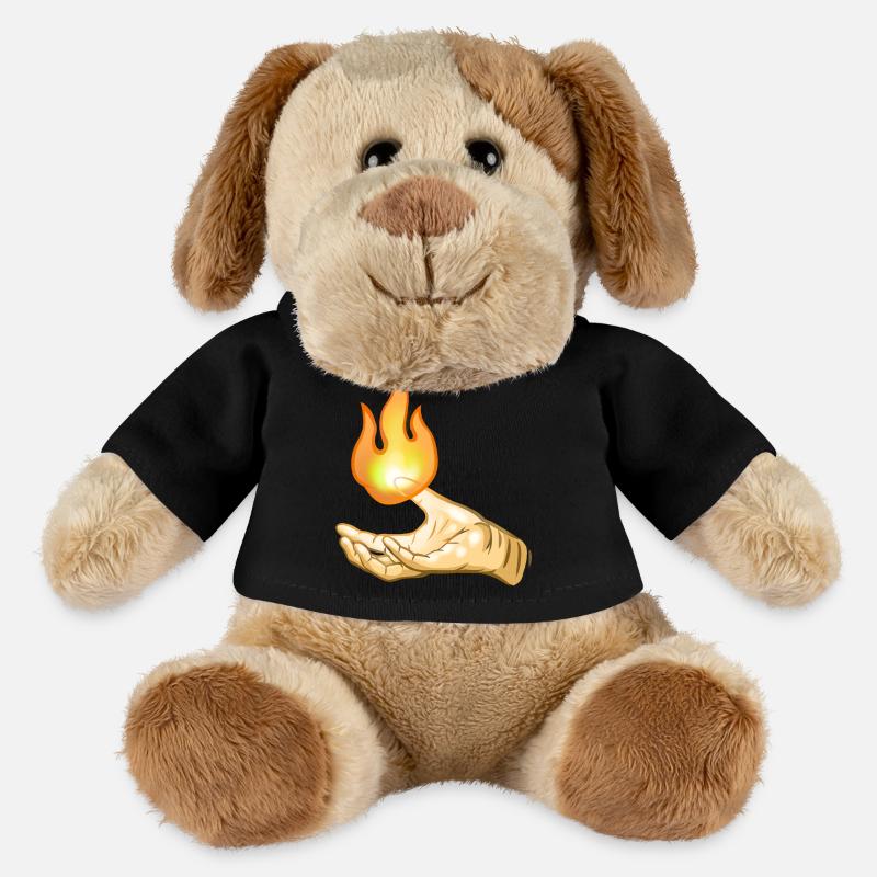 Flamme über der Hand - MiniFeet® Hund Helge - Schwarz