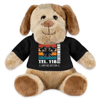 Fire brigade - MiniFeet® Dog Helge - black - Front