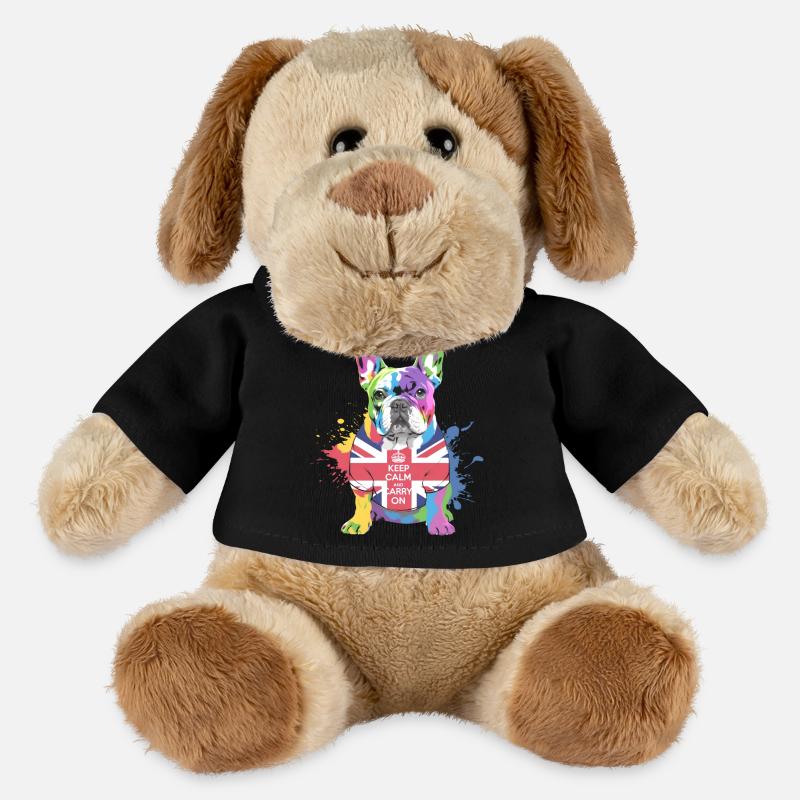 Regenbogen Bulldogge Union Jack - MiniFeet® Hund Helge - Schwarz