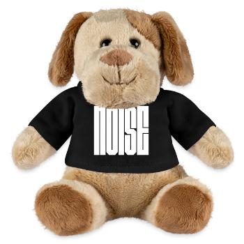 Fettgedruckte Schwarz-Weiß-Noise-Logo-Typografie - MiniFeet® Hund Helge - Schwarz - Vorne