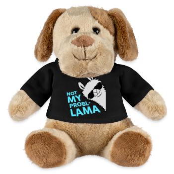 Lama Not My Problama Cool Sonnenbrille Seitlich - MiniFeet® Hund Helge - Schwarz - Vorne