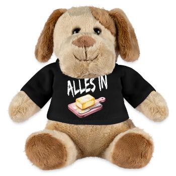 Alles In Butter Lustiges Motiv - MiniFeet® Hund Helge - Schwarz - Vorne