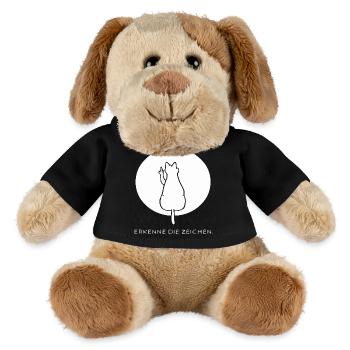 Katze Katzen Cat Kätzchen Mieze Mittelfinger - MiniFeet® Hund Helge - Schwarz - Vorne
