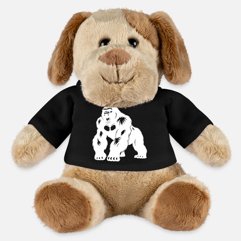 Gorilla Silverback Silhouette - MiniFeet® Hund Helge - Schwarz