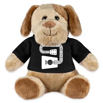 Abstract Guitar - MiniFeet® Dog Helge - black - Front