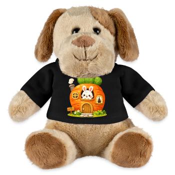 La Maison de la Carotte avec le Lapin - Chien en peluche Helge MiniFeet® - noir - Devant