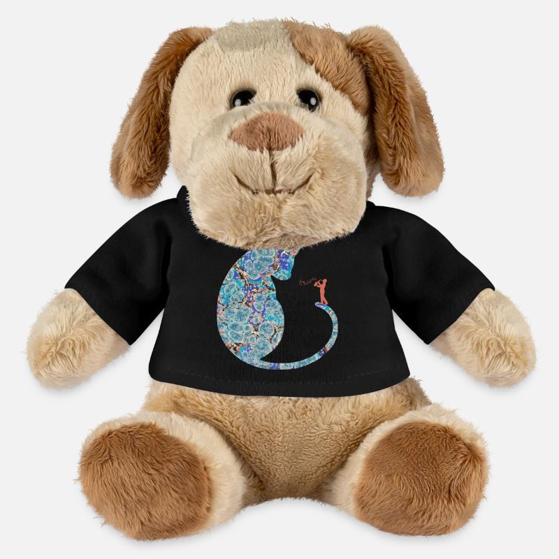 katze mit saxophon e 238 - Chien en peluche Helge MiniFeet® - noir