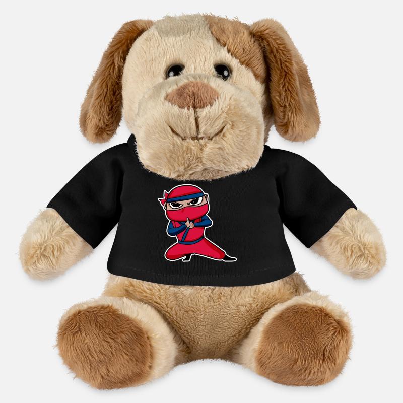 Ninja - Chien en peluche Helge MiniFeet® - noir