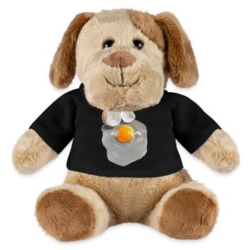 Egg Picture in Gray Abstract - MiniFeet® Dog Helge - black - Front