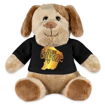Belle idee cadeau pour Guyanais carte de la Guyane - Chien en peluche Helge MiniFeet® - noir - Devant
