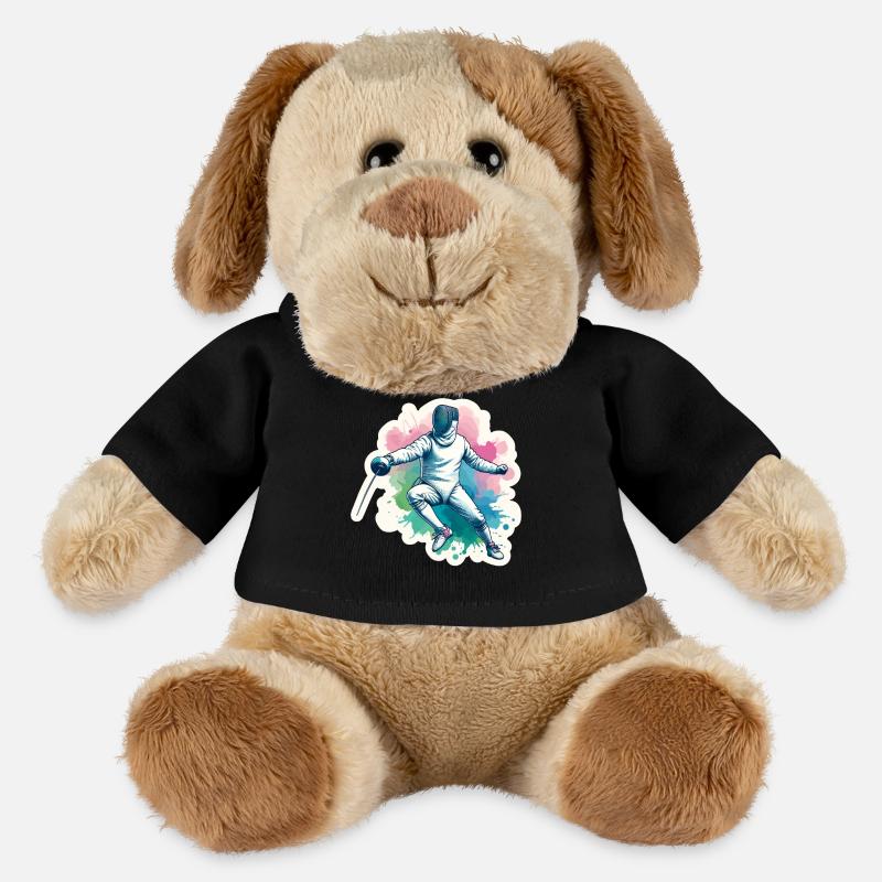 Farbige Fechtkunst - MiniFeet® Hund Helge - Schwarz
