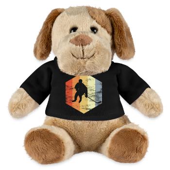 Vintage Eishockeyspieler - MiniFeet® Hund Helge - Schwarz - Vorne